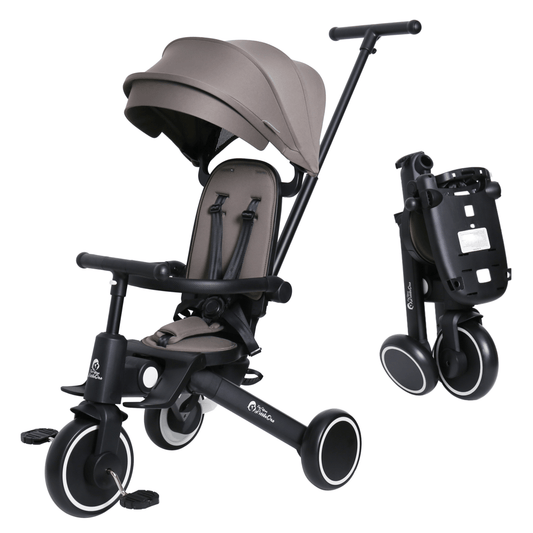 Foryourlittleone Xplor Foldable Trike - Grey Olive (2025) Clearance-Grade A Return-0