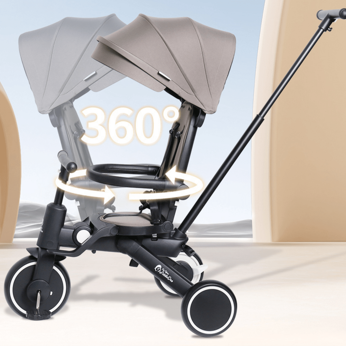 Foryourlittleone Xplor Foldable Trike - Grey Olive (2025) Clearance-Grade A Return-2