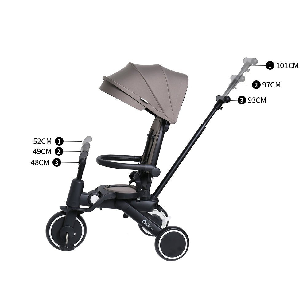 Foryourlittleone Xplor Foldable Trike - Grey Olive (2025) Clearance-Grade A Return-4