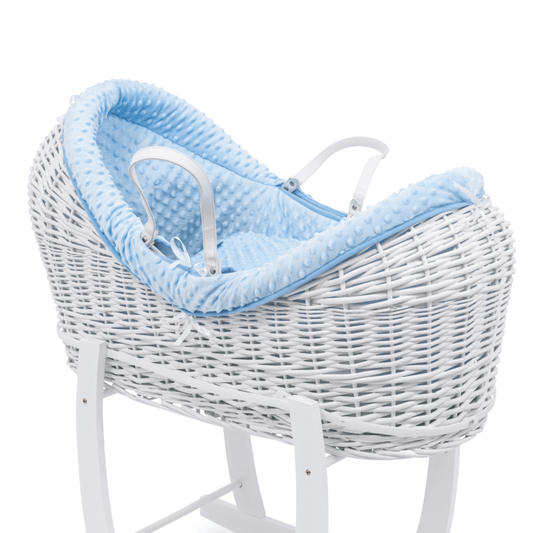 Pod Blue Dimple Moses Basket Bedding Set-1