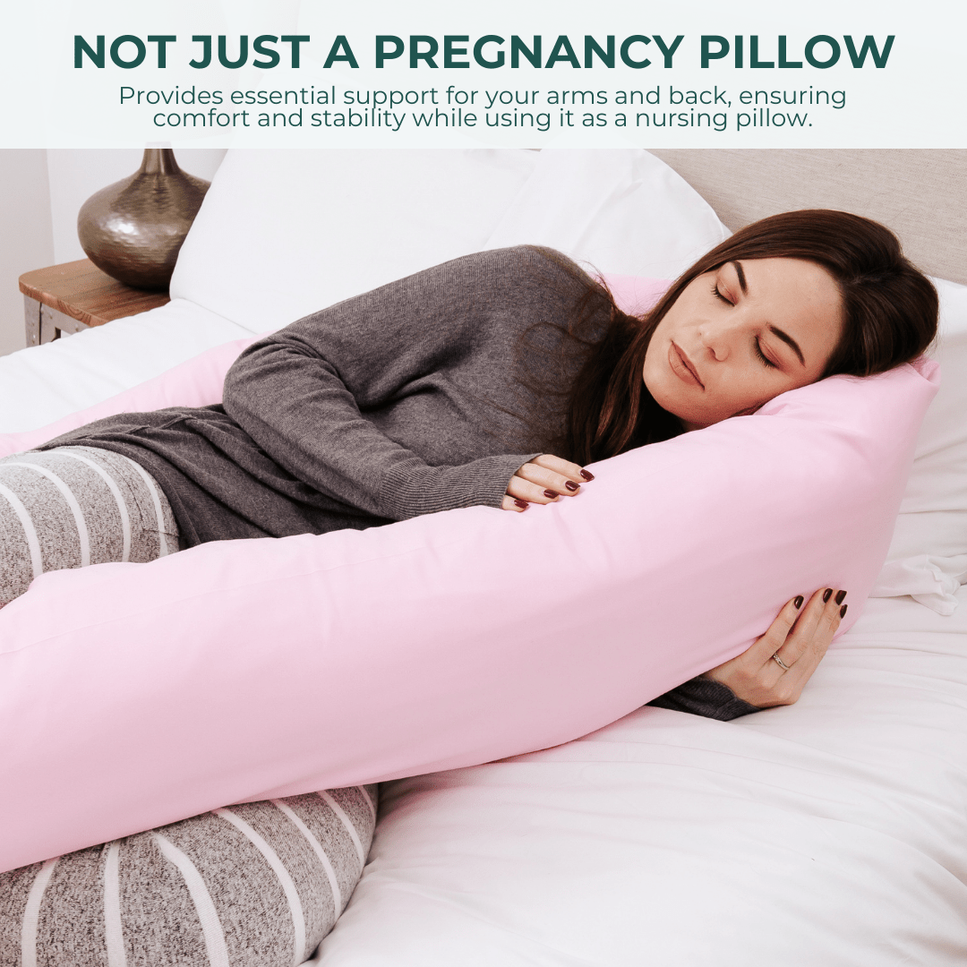 12 Ft Maternity Pillow And Case - White-4