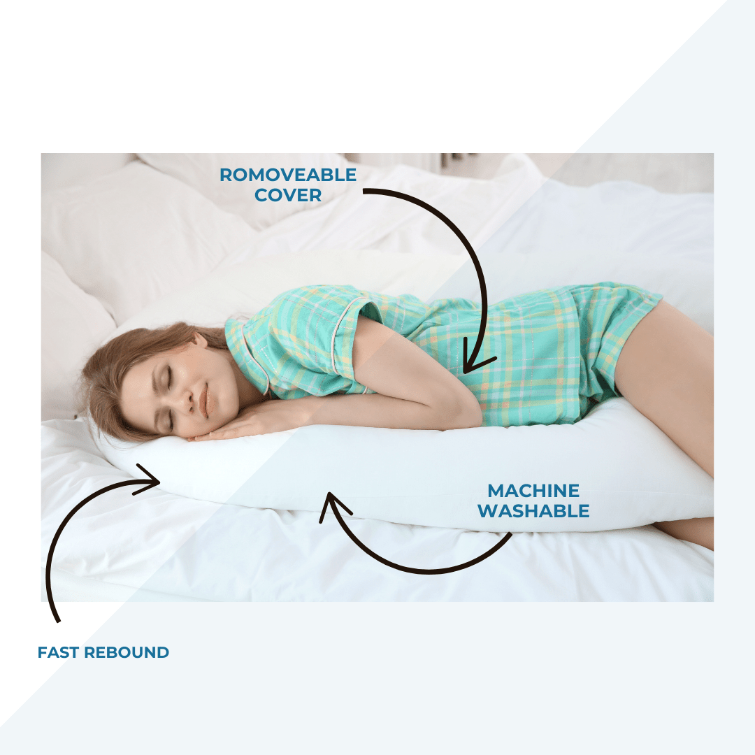 12 Ft Maternity Pillow And Case - White-3