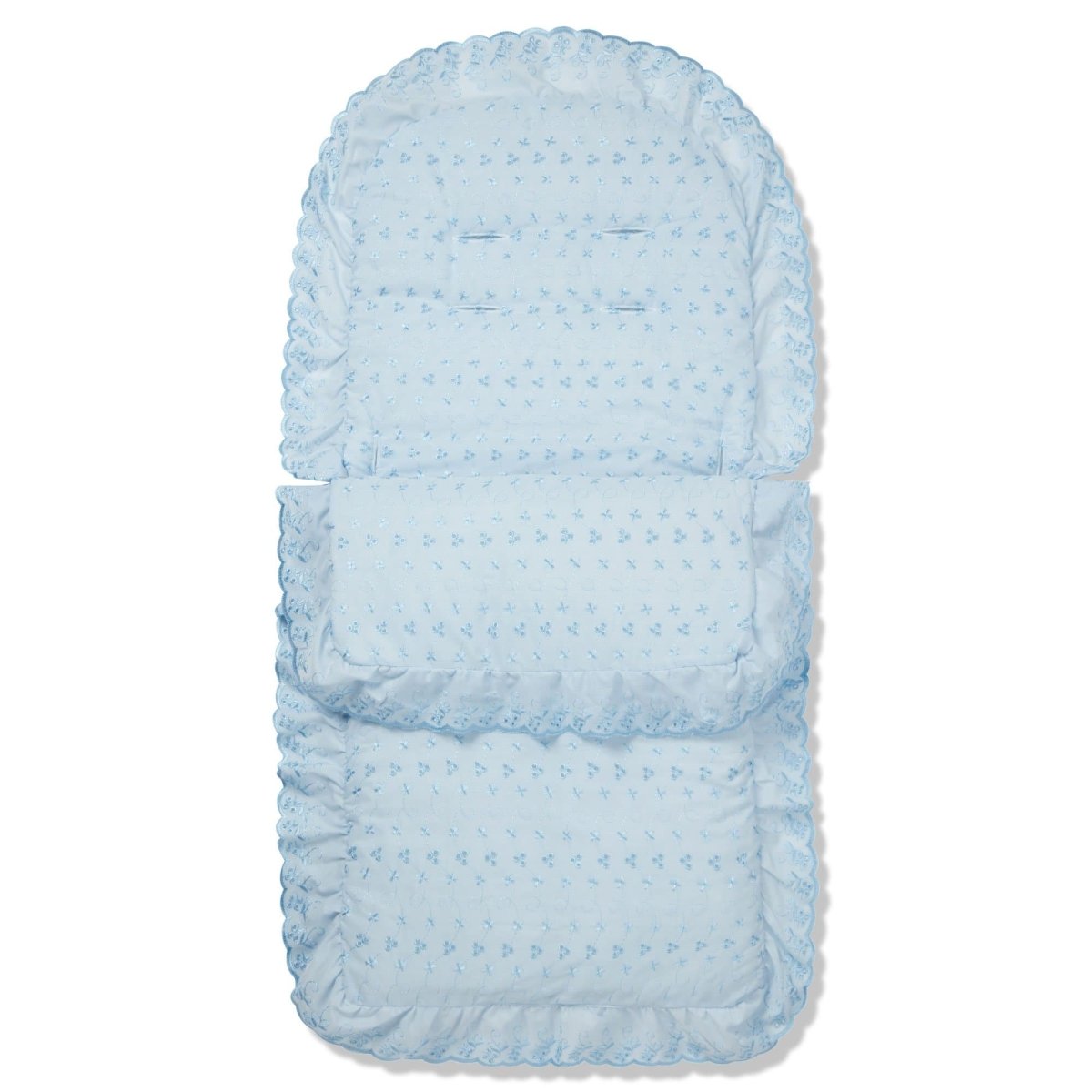 Universal Broderie Anglaise Pushchair Footmuff / Cosy Toes - Fits All Pushchairs / Prams And Buggies-1