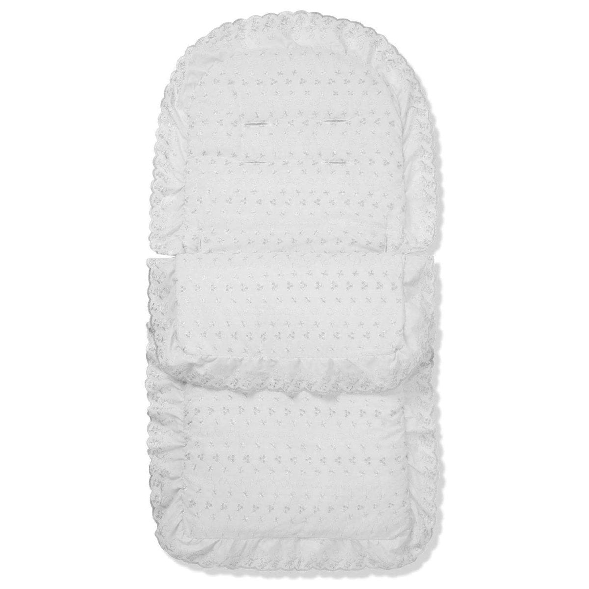 Universal Broderie Anglaise Pushchair Footmuff / Cosy Toes - Fits All Pushchairs / Prams And Buggies-5